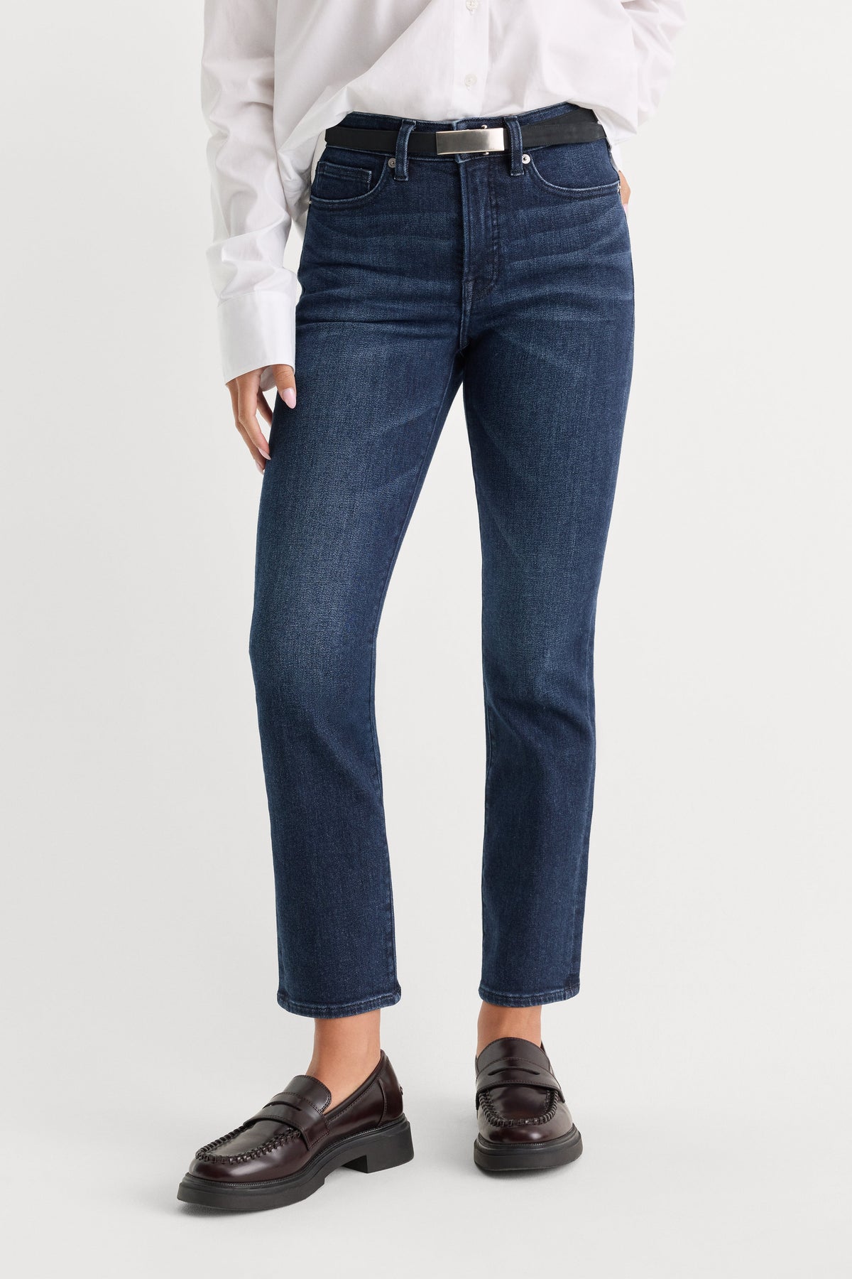 GOOD PETITE STRAIGHT JEANS ATLAS BLUE
