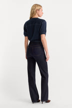 GOOD TRUE PETITE STRAIGHT JEANS RINSE