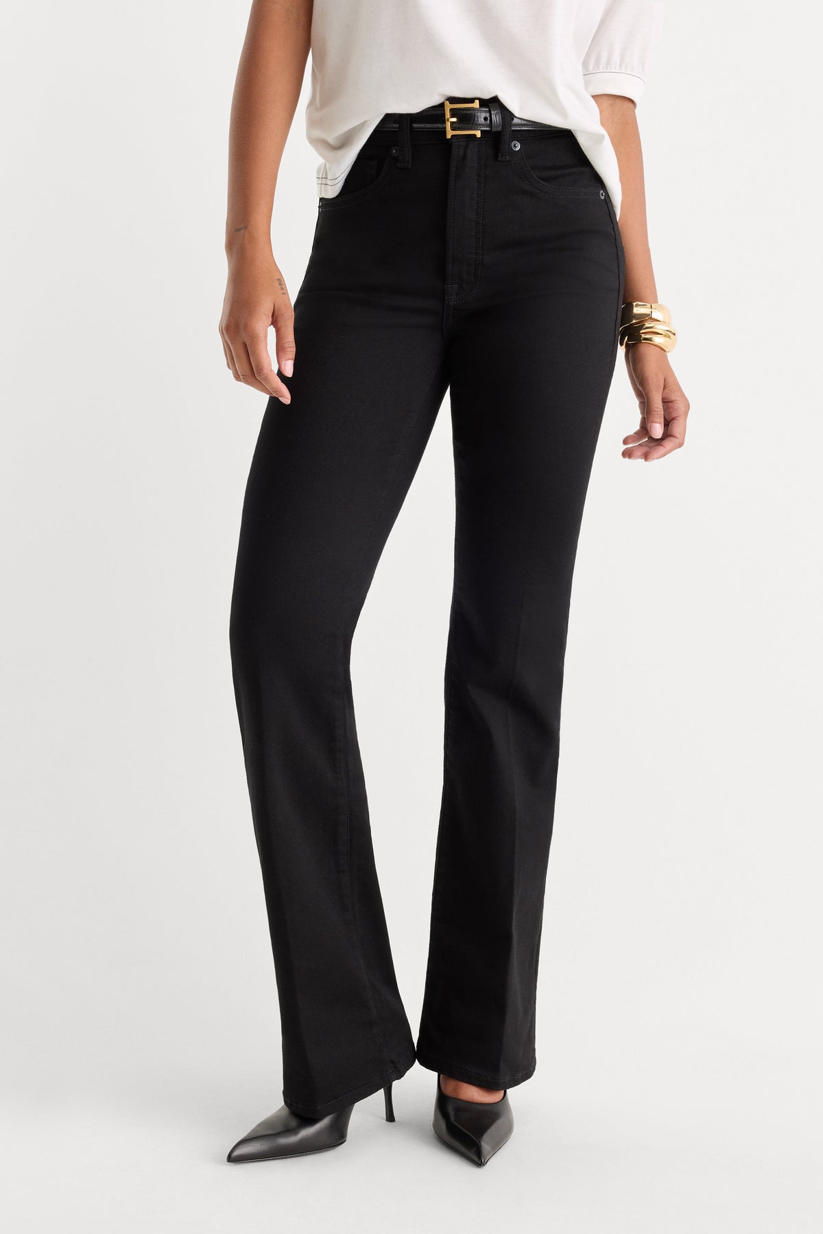 ALWAYS FITS GOOD PETITE BOOTCUT JEANS BLACK001