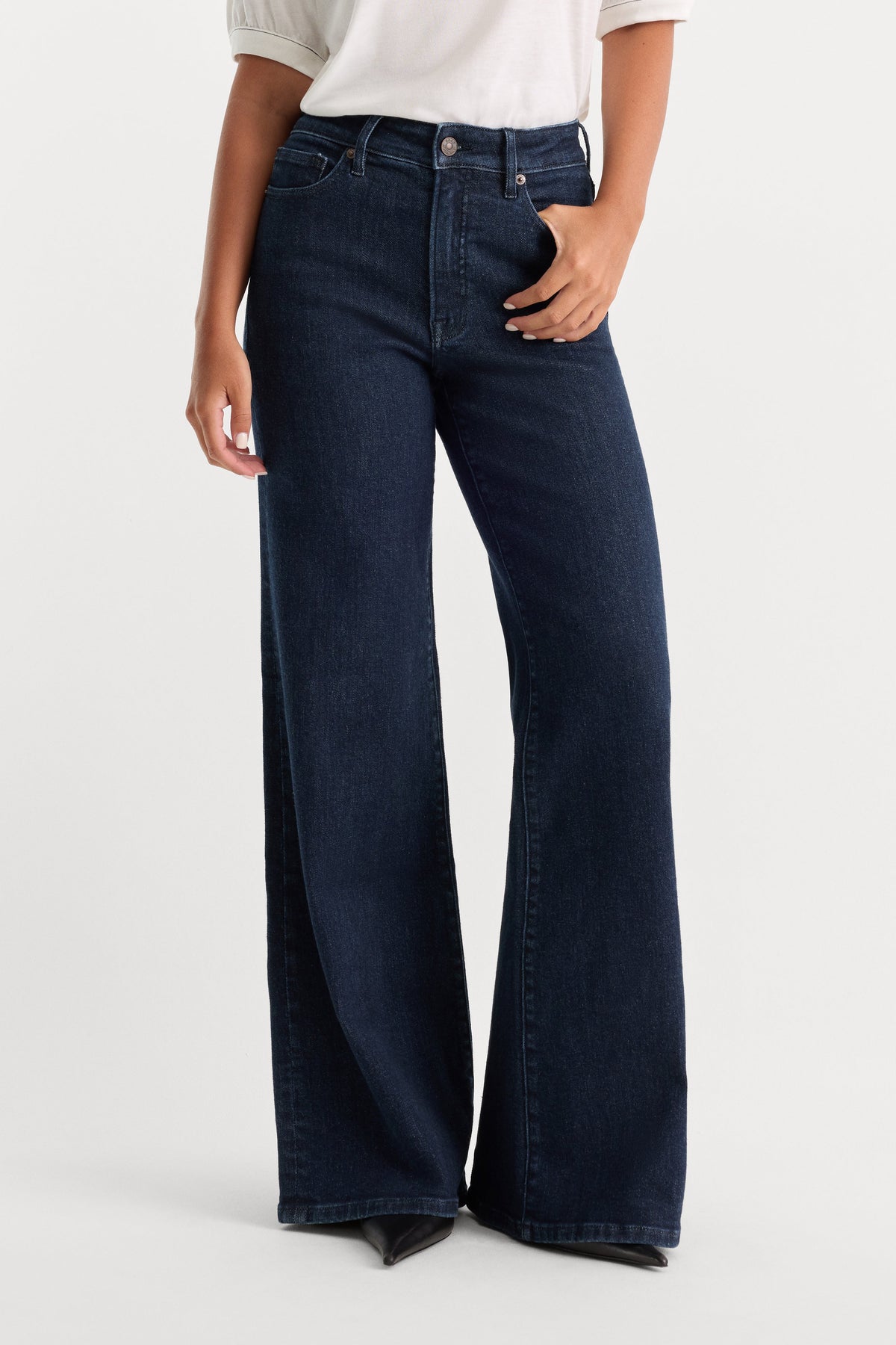 GOOD WAIST PALAZZO JEANS INDIGO1153