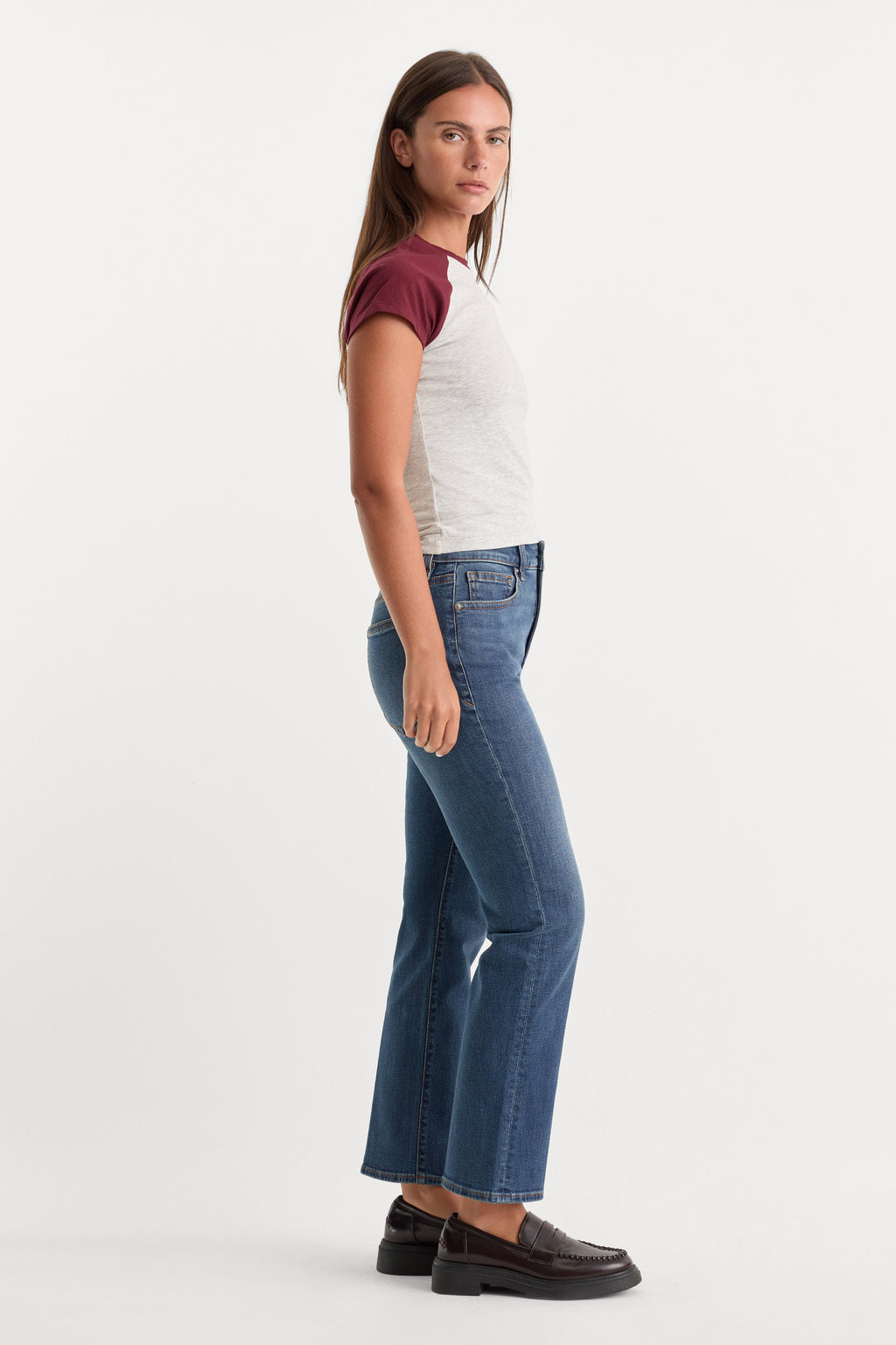 GOOD LEGS STRAIGHT JEANS LONG BLUE004