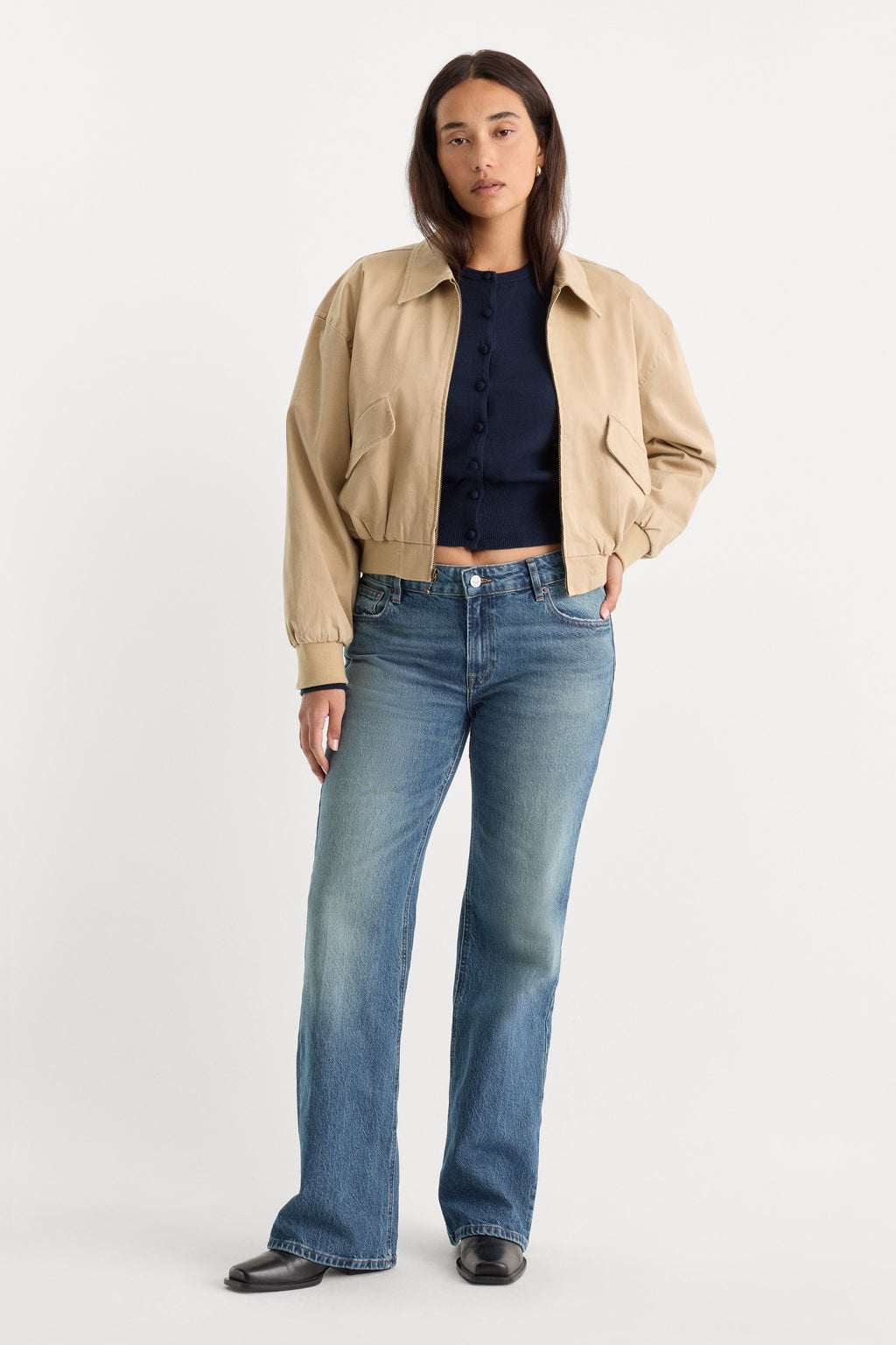 VINTAGE LOW RISE BOOTCUT JEANS INDIGO1282